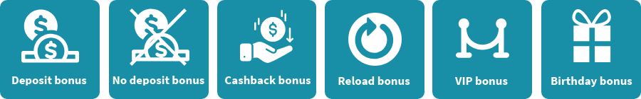 Types of casino bonuses